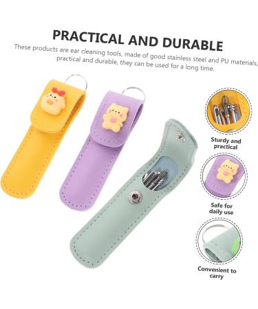 6 Sets Earpick Cleaning Massage Kit - Portable Ear Wax Remover & Blackhead Extractor - Stainless Steel Household Set - Buy Online on GoSupps.com