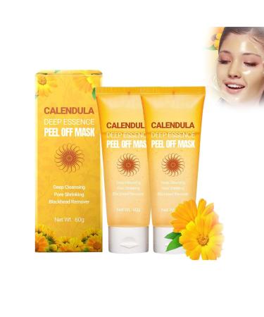 Masque Peel Off Calendula Deep Essence Masque Visage Peel Off Calendula Masque Visage Peel Off Affinant aux Herbes Masque Peel Off Convient Tous Les Types De Peau (2pcs)