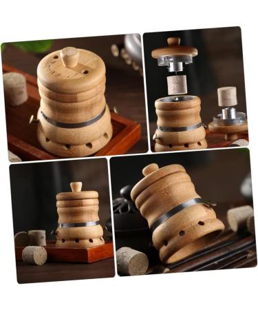 Frcolor Moxibustion Box Set - Khaki Moxa Stick Holder & Burner Vascular Tools for Whole Body Healing - Buy Online on GoSupps.com