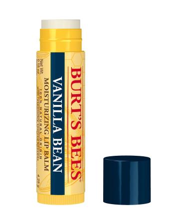Burt's Bees Vanilla Bean Lip Balm Lip Moisturizer With Responsibly Sourced Beeswax Tint-Free Natural Conditioning Lip Treatment 1 Tube 0.15 oz.