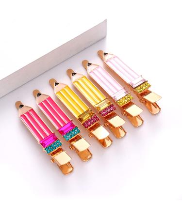 HZEYN Funny Pencil Hair Clips - 6 Pack Teacher Appreciation Gifts | Back to School Hair Accessories for Teachers & Students - Buy Online on GoSupps.com