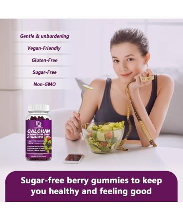 Calcium Magnesium Zinc with Vitamin D3 Supplement, Highly Absorbent Calcium Gummies with 300mg Magnesium glycinate Support Bone & Teeth, Muscle for Adults and Teens,Sugar Free, Vegan (2 Pack) Elderberry 60 Count (Pack of 2) - Buy Online on GoSupps.com