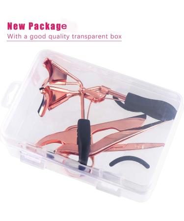 Meetory Eyelashes Accessories Tools - Eyelash Curler, Fake Eyelashes Applicator, and Scissors in Rose Golden - Buy Online on GoSupps.com