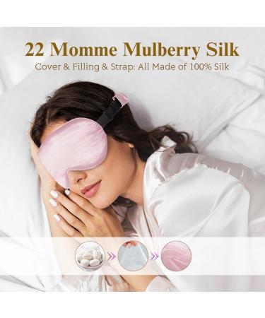 BeeVines 3D Sleep Mask - 22 Momme Mulberry Silk Eye Covers (2 Pack) | Weighted Blackout Blindfolds for Men & Women - Perfect for Lash Extensions - Buy Online on GoSupps.com