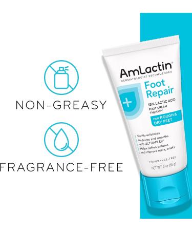 AmLactin Foot Cream Therapy 3 oz - Pack of 2 | Moisturizing Treatment - Buy Online on GoSupps.com