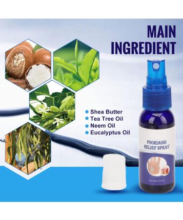 ZJchao 2pcs 30ml Psoriasis Relief Solution Spray - Effective Itch Relief Treatment for Skin, Hand, and Foot - Buy Online on GoSupps.com