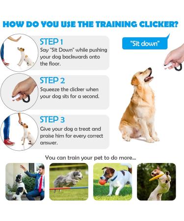 Oyefly Dog Clicker - 2-Pack Large Button Clickers for Dog & Cat Training - Perfect for Dogs Cats and Horses (White & Black) - Buy Online on GoSupps.com