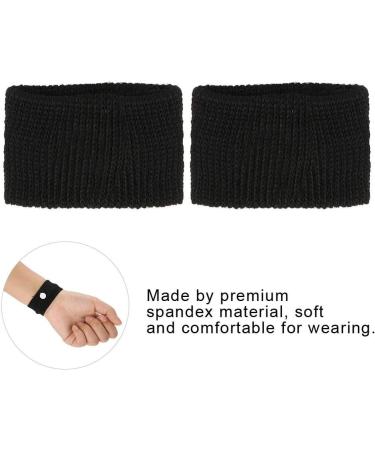 Anti-Nausea Wristbands for Travel | Spandex Sickness Bands - Sea Car Flying Relief (Black - Buy Online on GoSupps.com