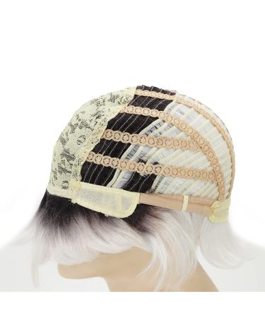 Layered Gray Wavy Ombre Pixie Wig for White Women - Synthetic Short Hair - Buy Online on GoSupps.com