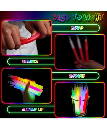80-Pack 6 Inch Glow Sticks - Long-Lasting Bright Light Sticks for Emergencies, Camping, and Parties - Up to 10 Hours of Duration - Buy Online on GoSupps.com