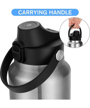 EIPOSAU Spout Lid for YETI Rambler Bottle - BPA Free Chug Cap - Fits 18/26/36/64 oz Bottles - Push Button & Lock - Black - Buy Online on GoSupps.com
