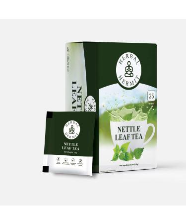 Stinging Nettle Leaf Tea (25 Tea Bags) with Natural Wild Nettle Herb in Individually Wrapped Tea Bags