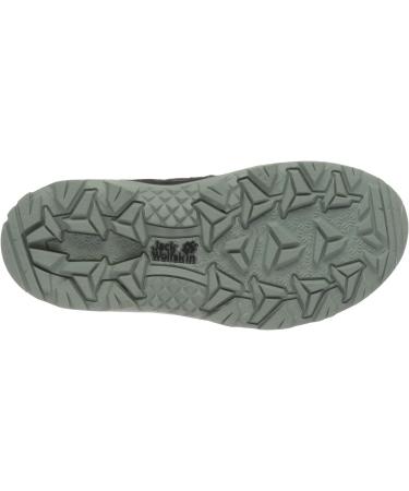 Jack Wolfskin Boy's High Rise Hiking Shoes - Size 3 Big Kid Phantom/Orange Coral | Ages 8-12 - Buy Online on GoSupps.com