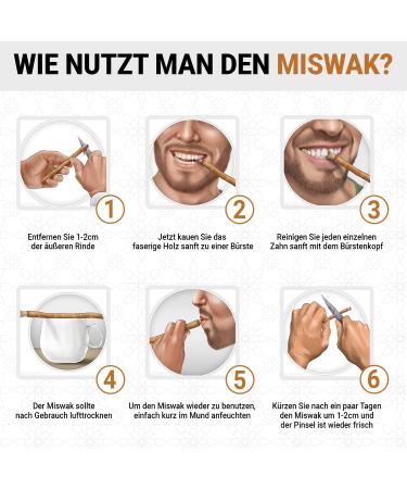 Premium Miswak 10-Pack | Natural Fluoride Siwak Toothbrush with Bamboo Travel Case - eSelam - Buy Online on GoSupps.com