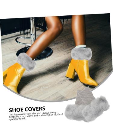 Amosfun Fur Knitted Boot Cuffs - Warm Boot Attachments & Leg Warmers for Carrie Costume | Stylish & Cozy Fashion Accessories - Buy Online on GoSupps.com