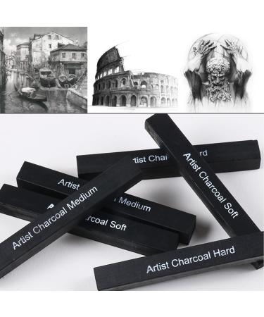 ANNECOSK 6 Pack Compressed Charcoal Sticks for Drawing - Soft, Medium, and Hard Grade Sketching Tools - Buy Online on GoSupps.com