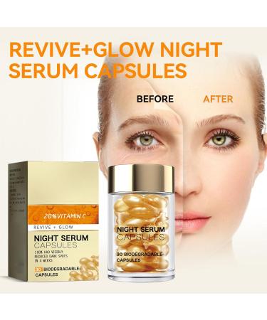 60PCS Vitamin C Facial Capsules | Hydrating & Repairing Serum for Glowing Skin | Moisturizing Glycerin & Anti-Aging Hyaluronic Acid Shop Now - Buy Online on GoSupps.com