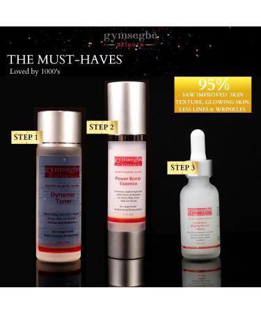 gymsegb Wrinkle Reduce Luminous Serum Snail Mucin Essence and Dynamic Hydrating Toner - Korean Anti-aging Bundle S 1 Fl Oz (Pack of 3) - Buy Online on GoSupps.com