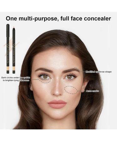 Concealer Pencil Waterproof Concealer Highlighter Stick with Sharpener Long Lasting Coverage Concealer Makeup for Eye Dark Circles Spot Scar Redness (4 Shades) Sillervan - Buy Online on GoSupps.com