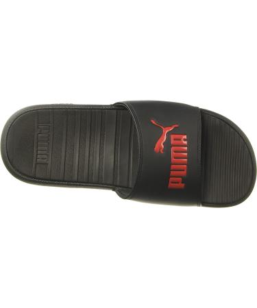 PUMA Cool Cat Slide Sandal - Men's Size 10, Black & High Risk Red - Buy Online on GoSupps.com