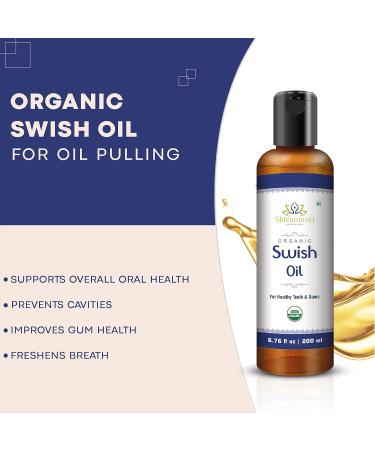 Organic Ayurveda Swish Oil Coconut Oil Pulling Rinse for Teeth & Gums 6.76 fl oz Enhance Oral Health - Buy Online on GoSupps.com