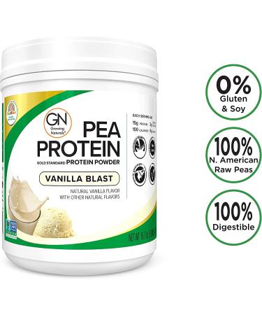 Vanilla Gold Standard Raw Pea Protein Powder - Non-GMO, Vegan, Gluten-Free, Keto - 1 lb - Buy Online on GoSupps.com