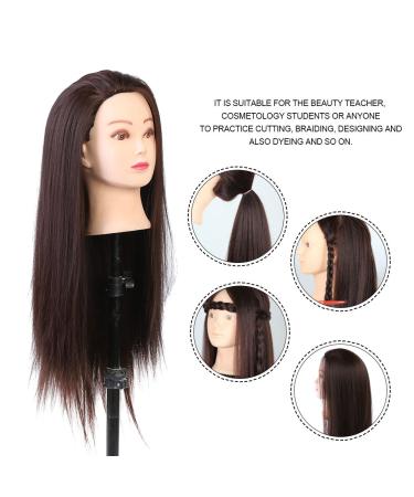 Shop Window Puppet - Blonde & Dark Brown Hair Styling Training Head | High-Temperature Fiber Hair Styling Model - Buy Online on GoSupps.com