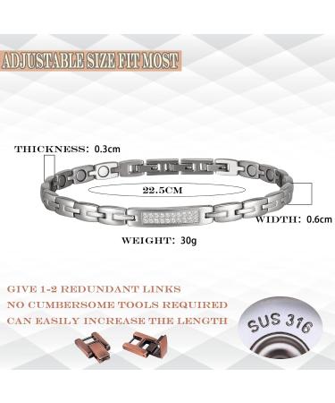 YINOX Magnetic Anklet for Women | 15-Piece Strong Magnet Classic Fashion Anklet (9.4 Inch) - International Shipping Available - Buy Online on GoSupps.com