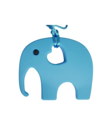 Elephant Beißring for babies & tooth aid for teething BPA free - perfect baby toy & gift - available in 12 colors (blue)