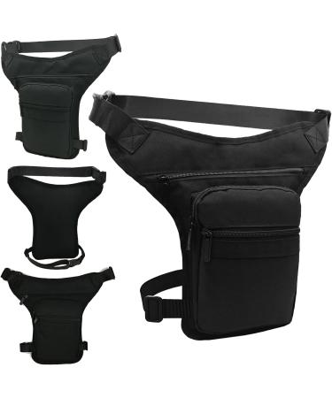 Buy Ahr Quality Large Capacity Motorcycle Leg Bag - Unisex Hip & Thigh Pocket with Zipper 3 Pockets Ideal for Work & Military Use - Buy Online on GoSupps.com