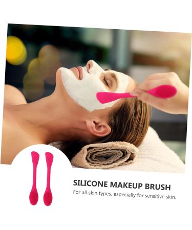 FRCOLOR 4 Pcs Facial Cleansing Brush Manual Silicone Facial Scrubber Silicone Cleaning Brush Scrubber Massager Silicone Brush Silicone Stick Cleasing Milk Handheld Rosyx2pcs 16.5*3cmx2pcs - Buy Online on GoSupps.com