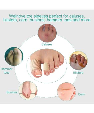 MQUPIN Gel Toe Caps Sleeves - Cuttable Toe Tubes & Protectors for Corns Blisters Calluses - Comfortable Foot Care Solutions for All Sizes - Buy Online on GoSupps.com