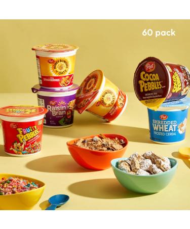 Post Cereal Favorites Breakfast Cups Variety Pack - 60 Portable To-Go Cups - Buy Online on GoSupps.com