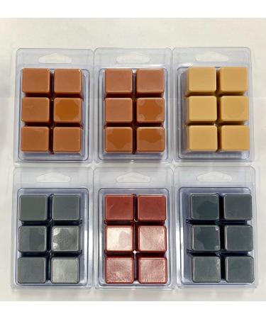 Soy Blend Candle Wax Bar Melts - 6 Pack Fall/Autumn Woodsy Masculine Scents: Cedarwood, Black Spice, Sandalwood, Teakwood & Saffron - Buy Online on GoSupps.com