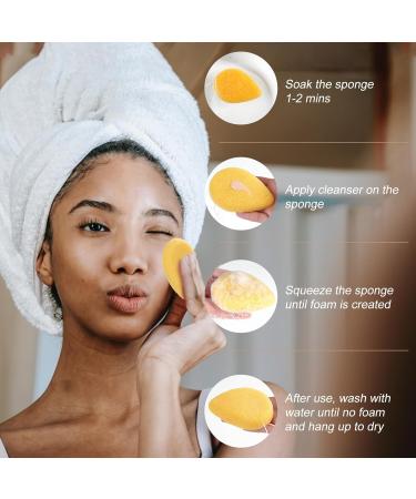 Konjac Facial Sponges Set of 6 - Gentle Daily Cleansing & Exfoliating Face Scrubs for Skincare | Ideal for Removing Dead Skin - Buy Online on GoSupps.com