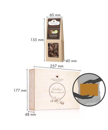 Wellnuss Ladiesnight Premium Vegan Gift Set for Women | 8 Caramelized Nut Snacks in Birch Wood Box - Perfect Gift Idea for Girlfriend Mother - Buy Online on GoSupps.com