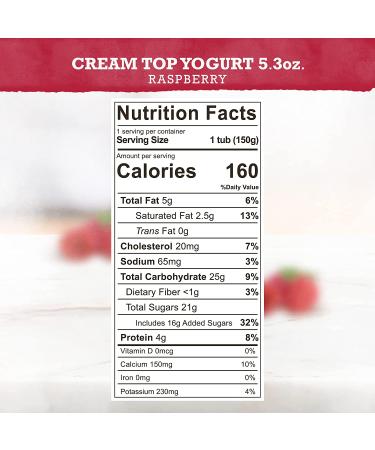 Brown Cow Cream Top Peach Whole Milk Yogurt 5.3 oz Cup - Creamy & Delicious - Buy Online on GoSupps.com