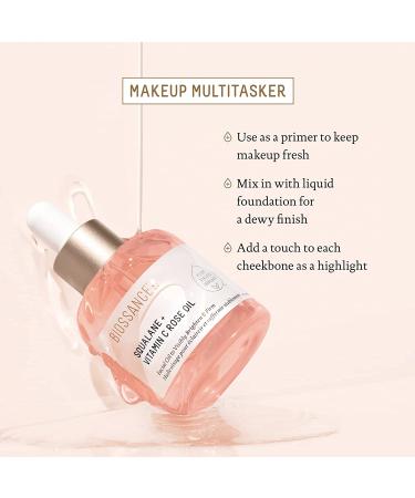 Biossance Squalane + Vitamin C Rose Oil - 1 Fl Oz Facial Oil for Brightening, Hydrating, Firming, and Radiant Skin - Buy Online on GoSupps.com