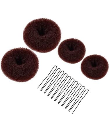Hair Bun Donut MORGLES 4pcs Hair Donut Brown Hair Donuts for Buns Ballet Bun Ring with 10pcs Hair Pins Hair Bun Maker Shaper Chignon Doughnut for Dancer Ballerina - Buy Online on GoSupps.com