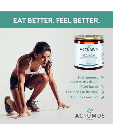 ACTUMUS ACQUACAL - Vegetarian and natural plant-based calcium bones and body general health. 180 vegicaps (1 Pack) ACQUA CAL (1 Pack) - Buy Online on GoSupps.com