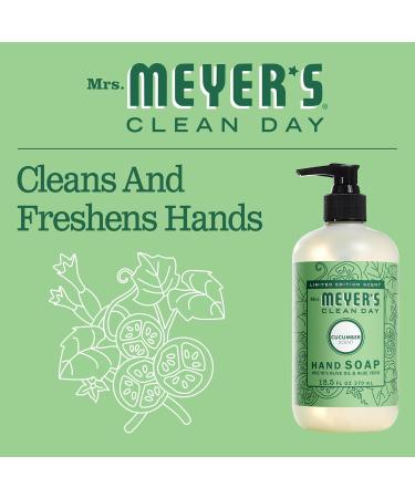 Mrs. Meyer's Clean Day Liquid Hand Soap - Cruelty-Free Biodegradable Cucumber Scent 12.5 oz - International Shipping Available - Buy Online on GoSupps.com