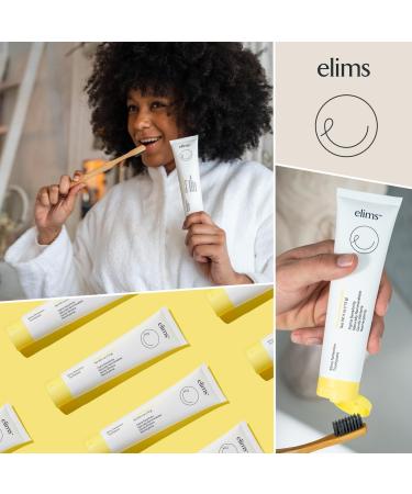 ELIMS Toothpaste 10% Nano-Hydroxyapatite with Xylitol and Baking Soda | Whitening & Sensitive Formula | Natural Mineral for Teeth Remineralizing | Fluoride & SLS Free | Tropical Pineapple Orange Mint 4oz - Buy Online on GoSupps.com