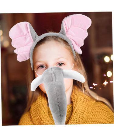 Mikinona 1 Set Elephant Headband Tail Decor Party Female Hairband Elephant Photo Props Elephant Ear Hair Wear Elephant Halloween Elephant Headdress Suite Fabric Child - Buy Online on GoSupps.com