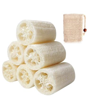 beihuazi Luffa Sponge Natural Cucumber Loofah Sponge Spa Body Scrub and Sisal Soap Bag 2 Pieces for Personal Care Kitchen Scrubber - Buy Online on GoSupps.com