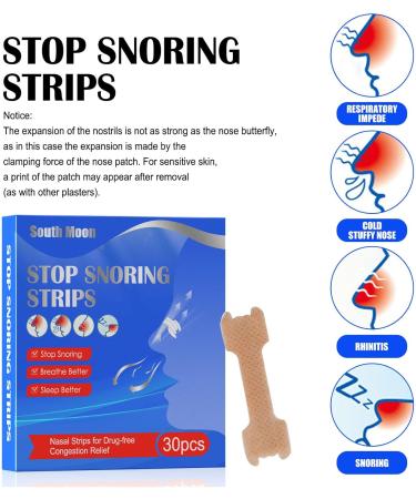 Stop Snoring Instantly with 30PC Nose Stickers - Advanced Anti Snoring Devices for Sleeping - Long-lasting Relief from Nasal Congestion - Buy Online on GoSupps.com