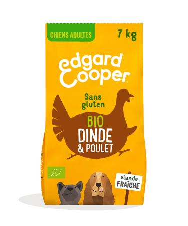 Edgard & Cooper Dog Food (Organic Turkey & Chicken 7kg) Grain Free Fresh Meat & Quality Protein Real Ingredients for Dogs Hypoallergenic No Added Sugars