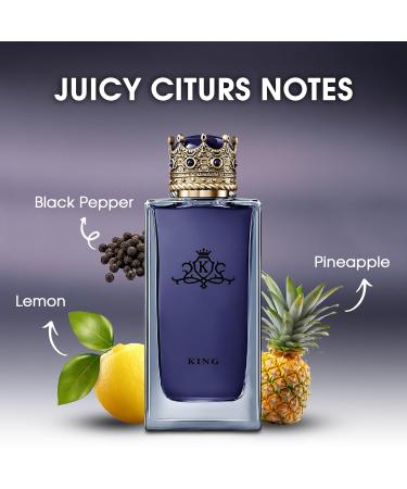 Men's Cologne King Eau De Toilette Body Spray Fragrance For Men- Daywear Casual Daily Perfume Set with Suede Pouch- 3.4 Fl Oz Bottle- Ideal EDT Beauty Gift for Birthday Anniversary - Buy Online on GoSupps.com