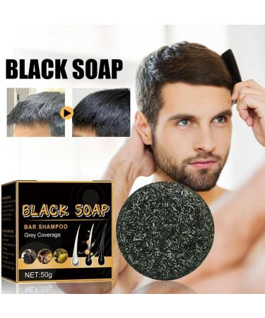  Holdes 2 Bar Soap For Grey Hair Solid Shampoo Anti White Hair Natural Grey Hair Removal Soap Solid Shampoo-Soap Restores Natural Hair Color And Nourishes Roots - Buy Online on GoSupps.com