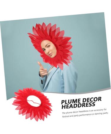 Red Flower Headband Sunflower Headpiece for Stage Performance Party Prop Sunflower Costume for Flower Hat Sunflower Costume - Buy Online on GoSupps.com