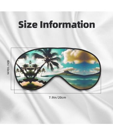 Tropical Beach Palms Print Sleep Eye Mask | Soft Eyeshade for Travel & Naps | Ideal for Men & Women - Buy Online on GoSupps.com